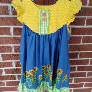 Eleanor Rose sunflower dress girl size 6/7